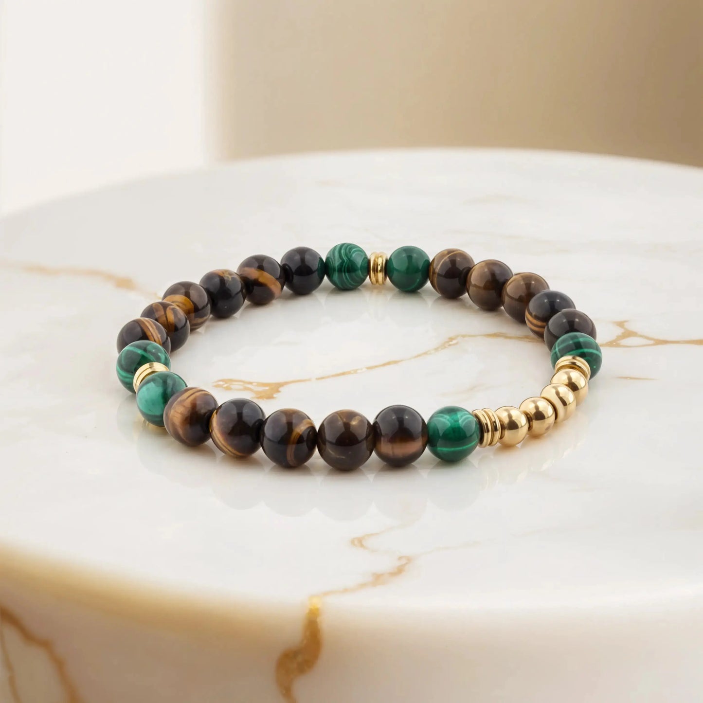 Malachite & Tiger Eye bracelet Bracelets Starry Cradles