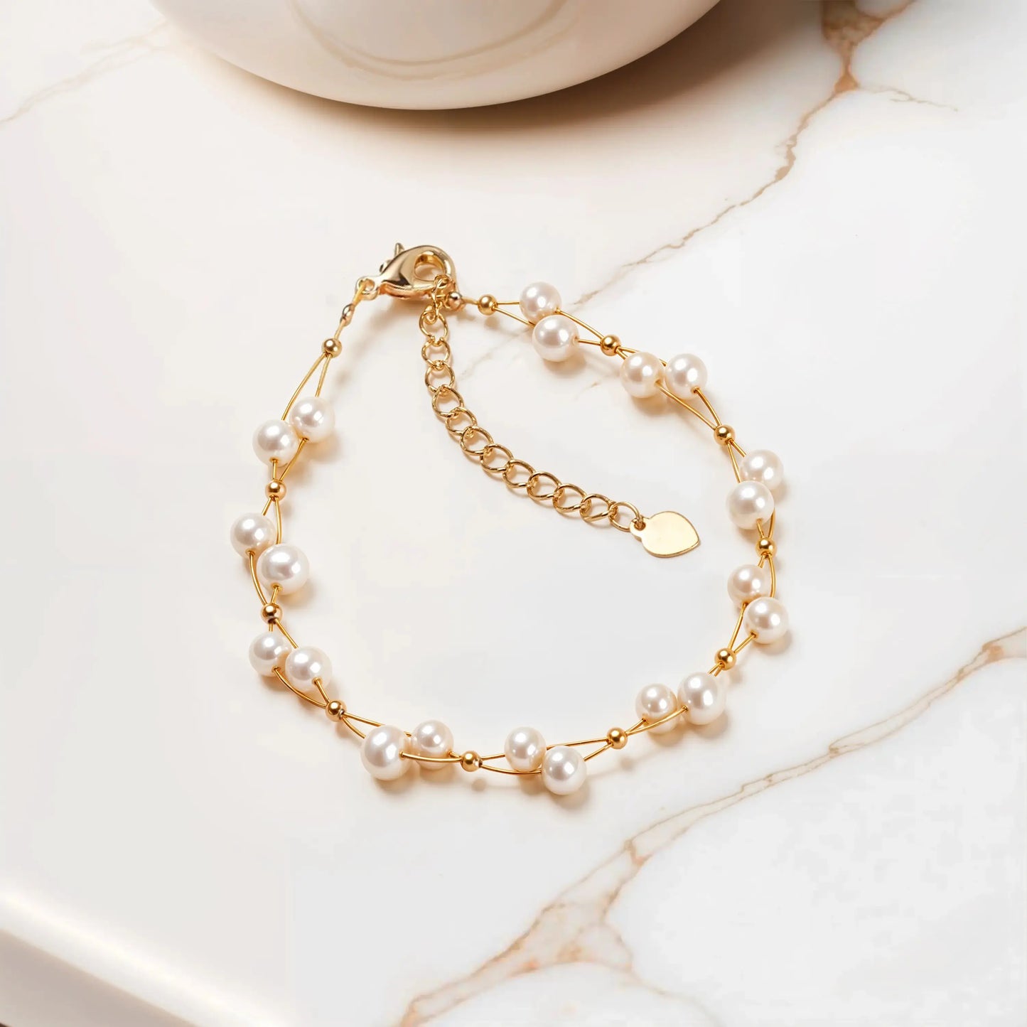 Pearl chain bracelet Bracelets Starry Cradles