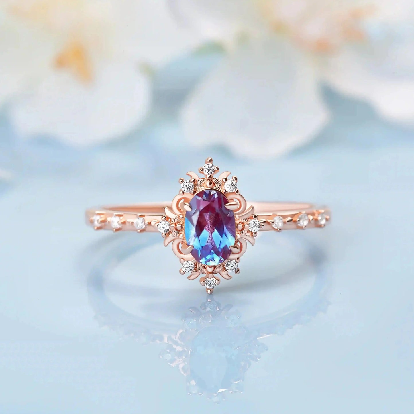 Аlexandrite wedding ring