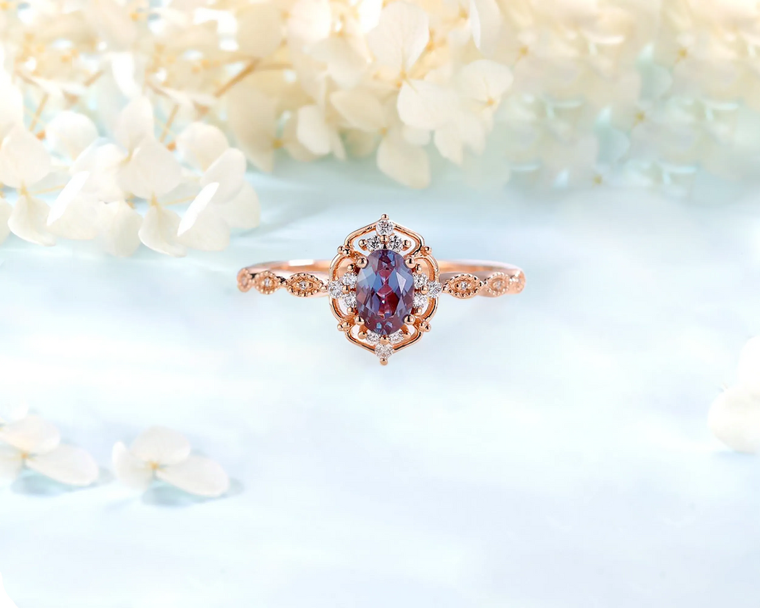 Alexandrite ring called June