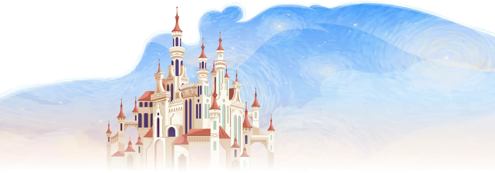 Castle with a brown roof