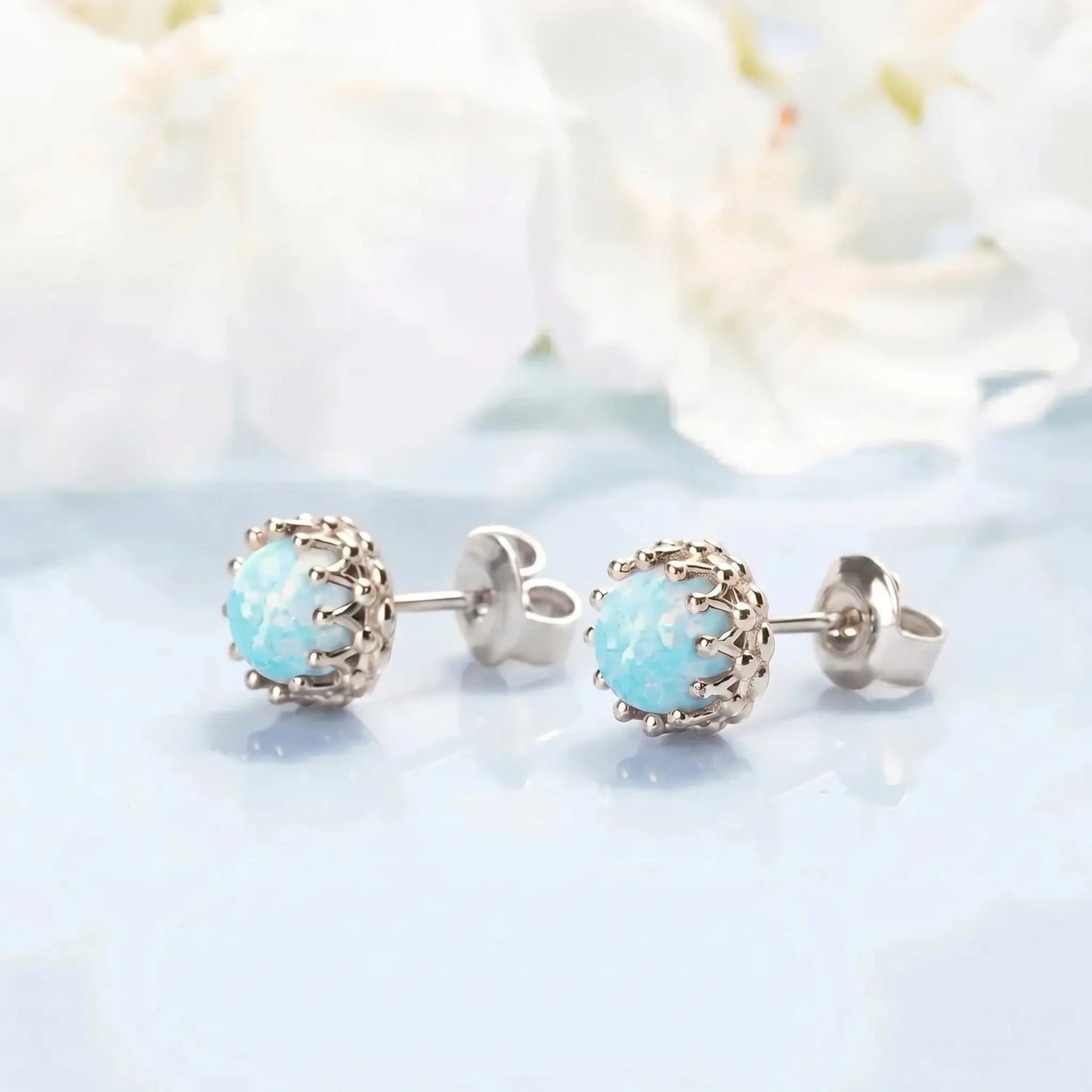 Green Opal Crown Studs earrings Earrings Starry Cradles