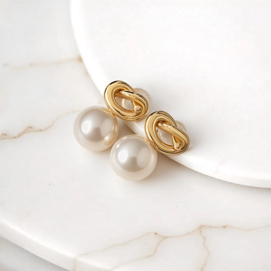 Pearl knot earrings