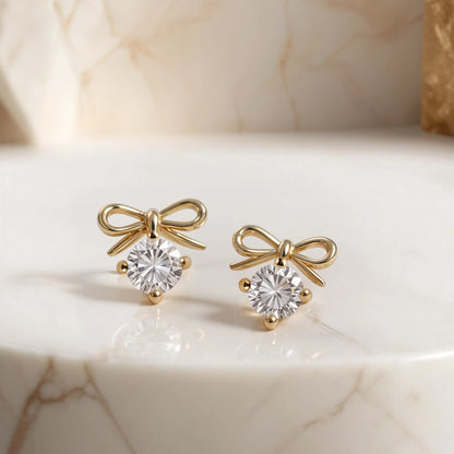 Bow stud earrings