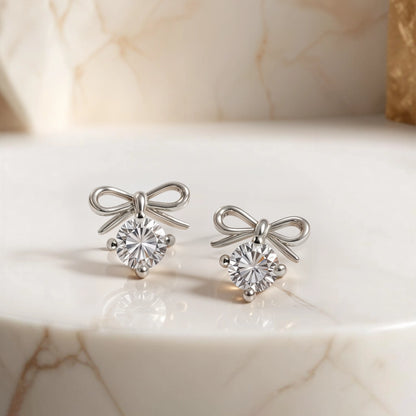 Bow stud earrings