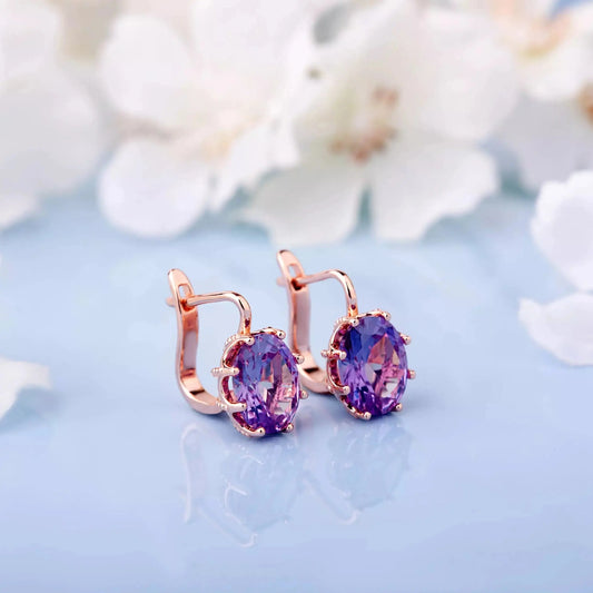 Amethyst vintage earrings