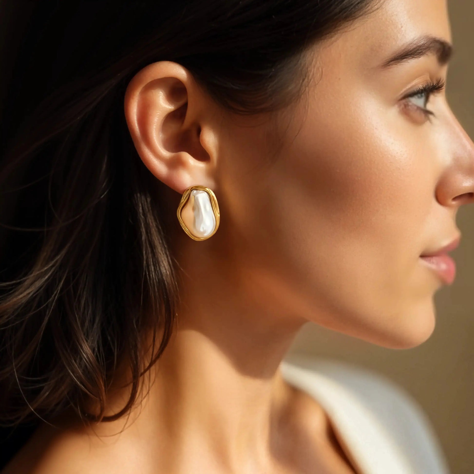 Baroque Pearl Earrings   Earrings Starry Cradles