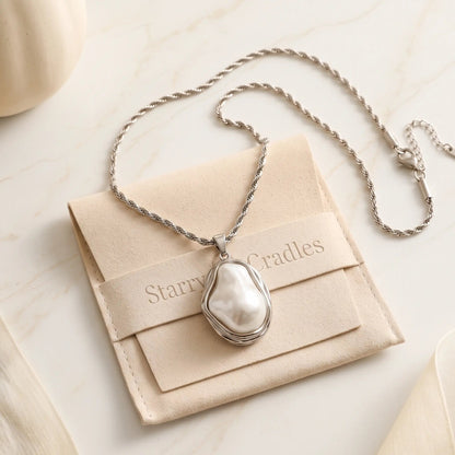 Baroque Pearl Necklace   Necklaces Starry Cradles