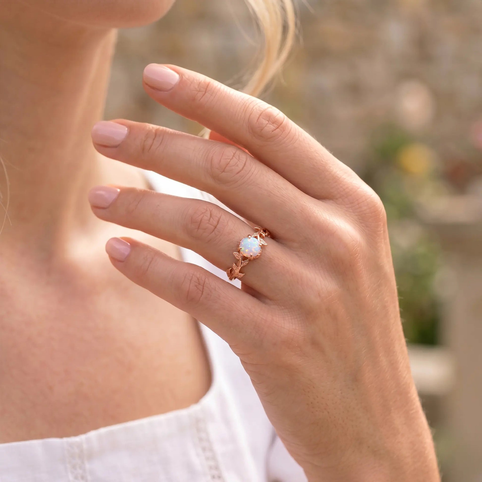 LOTUS — Opal ring   Rings Starry Cradles