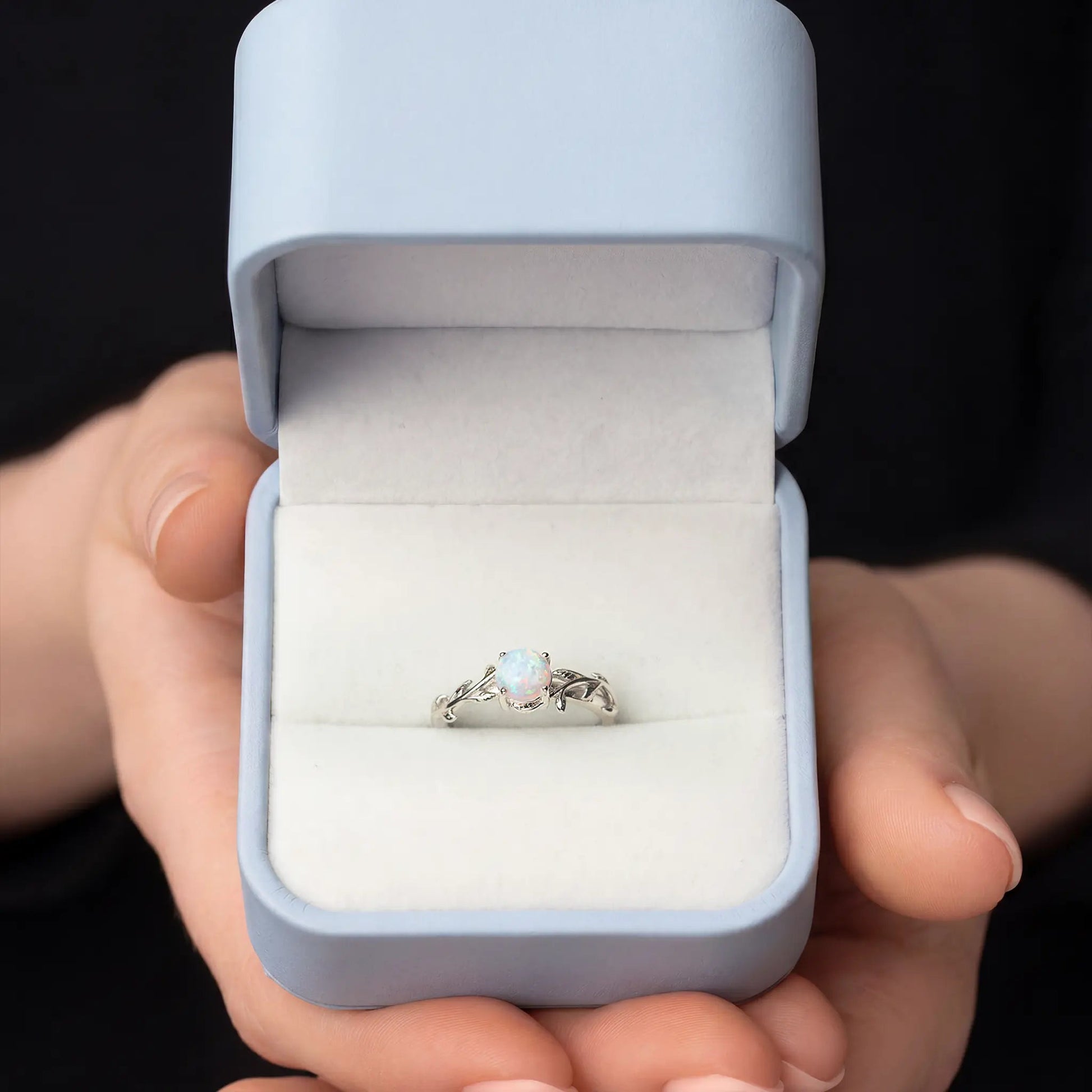 LOTUS — Opal ring   Rings Starry Cradles