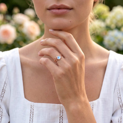 MAGNOLIA — Moonstone ring   Rings Starry Cradles