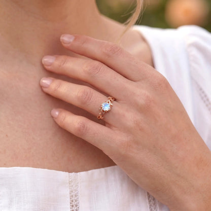 MAGNOLIA — Moonstone ring   Rings Starry Cradles