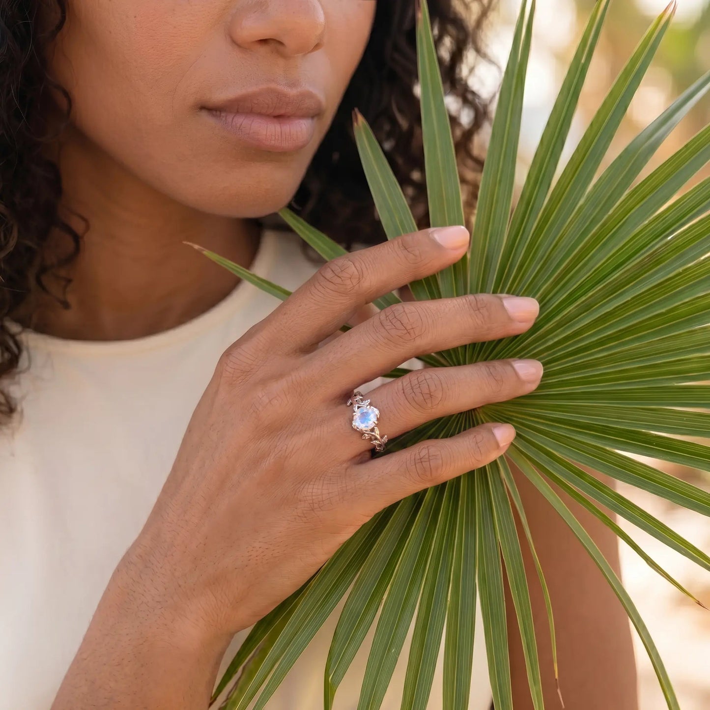 MAGNOLIA — Moonstone ring   Rings Starry Cradles