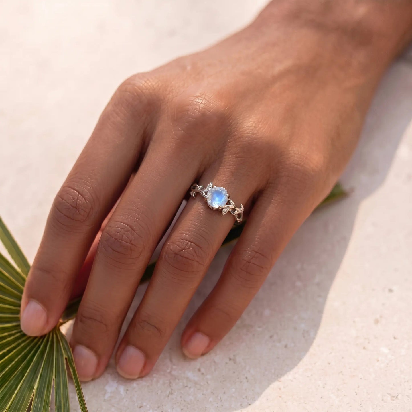 MAGNOLIA — Moonstone ring   Rings Starry Cradles