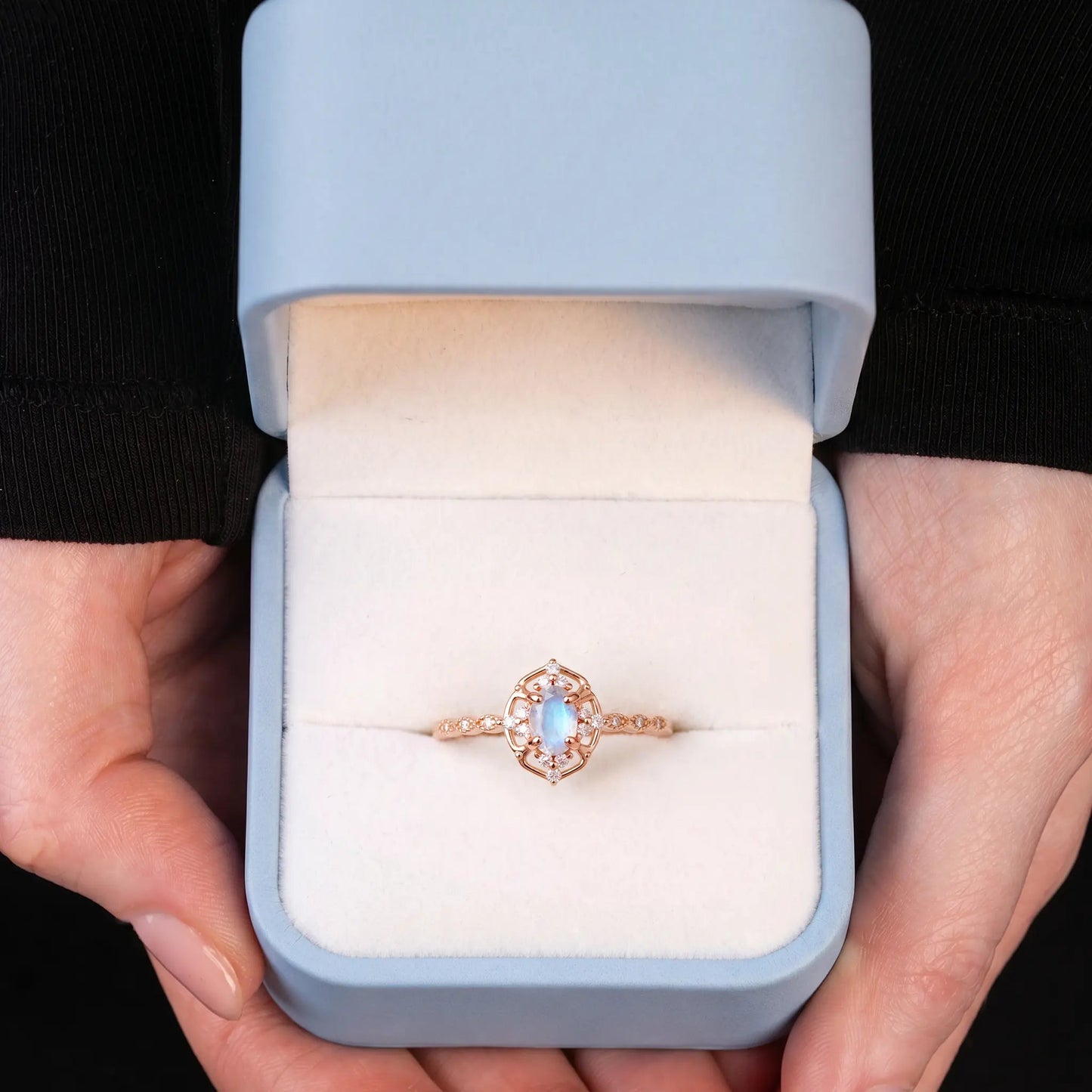 MILKY WAY — Moonstone ring   Rings Starry Cradles