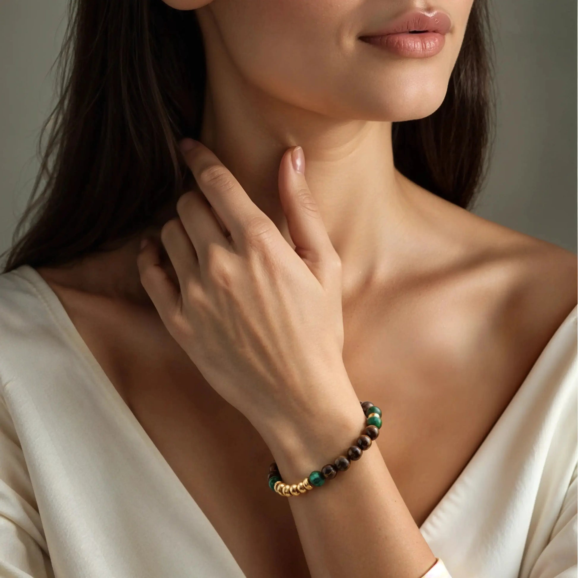 Malachite & Tiger Eye bracelet   Bracelets Starry Cradles