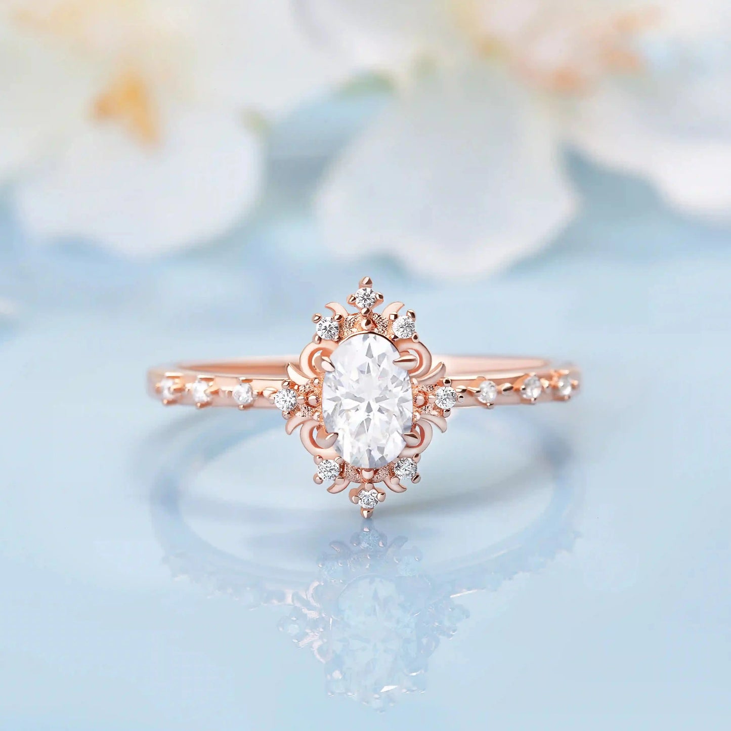 Vintage Moissanite ring set