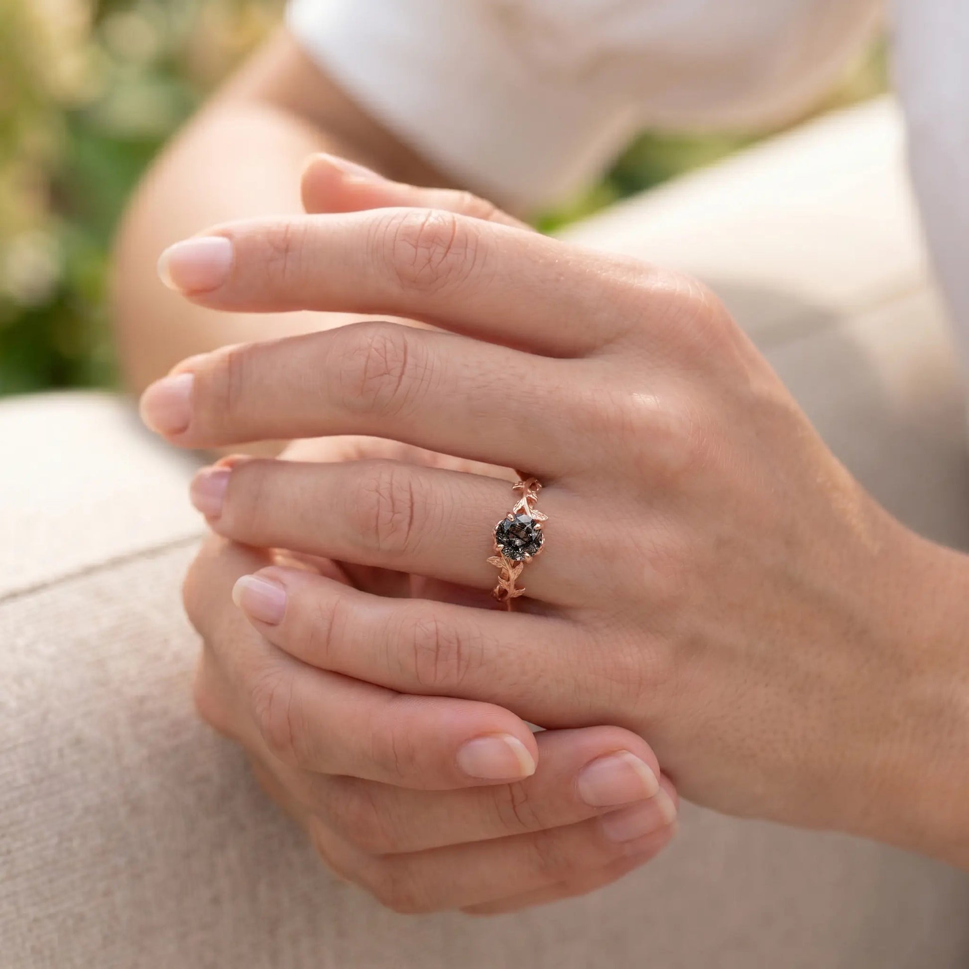 ORCHID — Black Quartz ring   Rings Starry Cradles