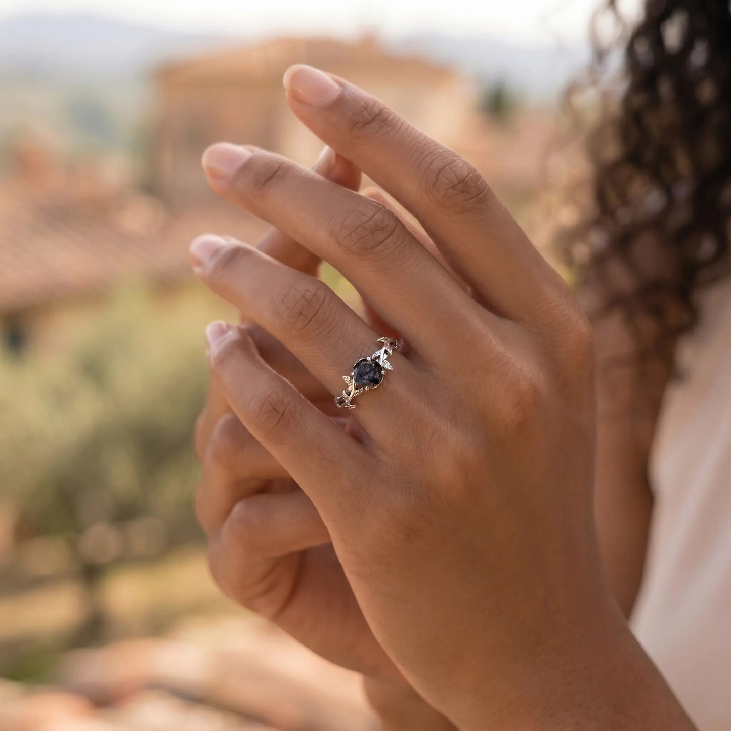 ORCHID — Black Quartz ring   Rings Starry Cradles