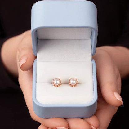 Pearl Crown Studs   Earrings Starry Cradles