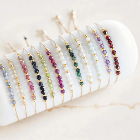 Rope beaded bracelet  Garnet Bracelets Starry Cradles 59.00