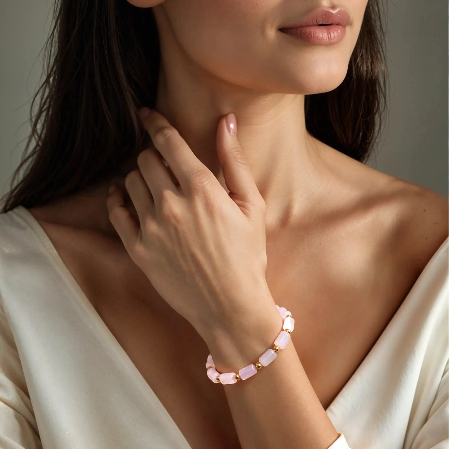 Roze Quartz bracelet   Bracelets Starry Cradles