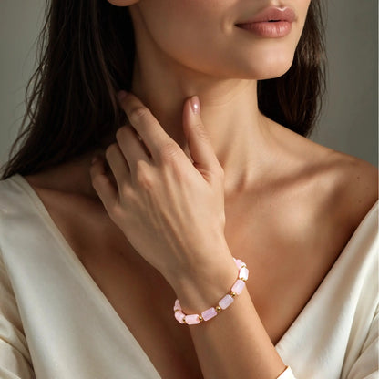 Roze Quartz bracelet   Bracelets Starry Cradles