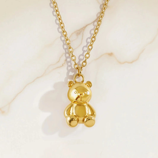Teddy Bear Pendant   Necklaces Starry Cradles