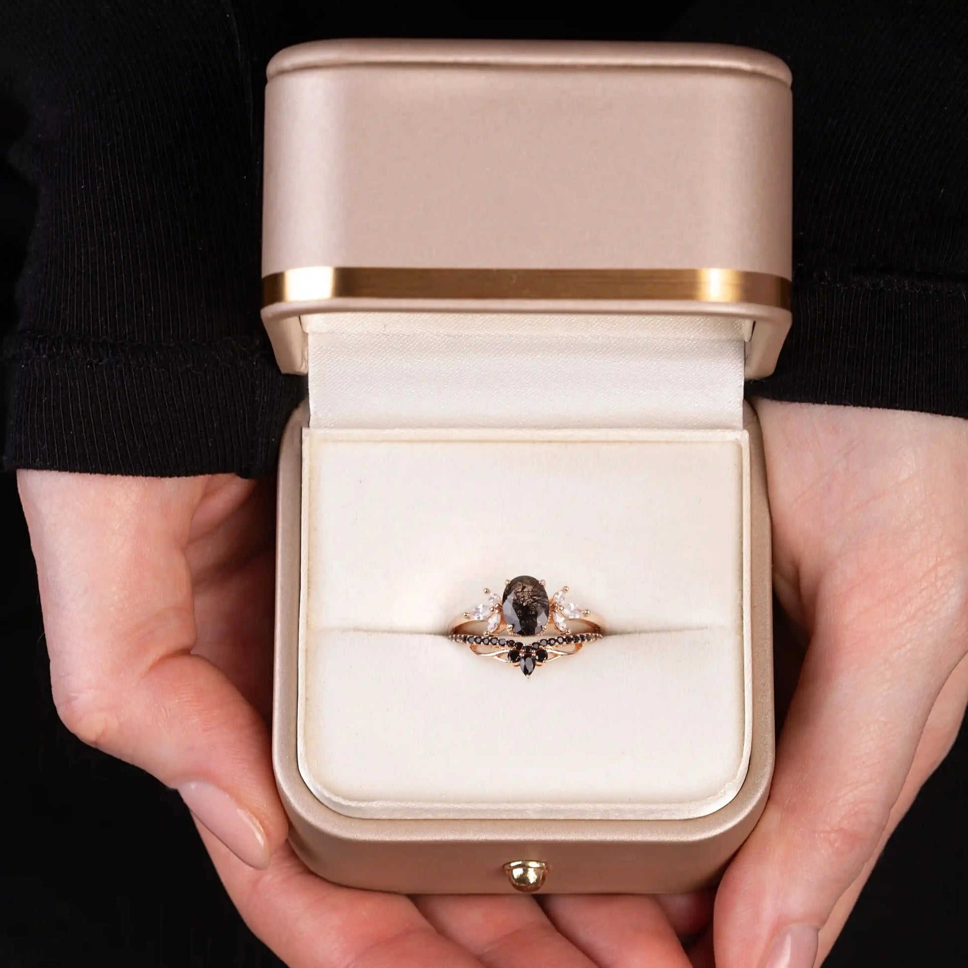 Unique engagement ring set   Rings Starry Cradles