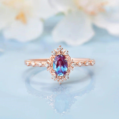 Аlexandrite wedding ring
