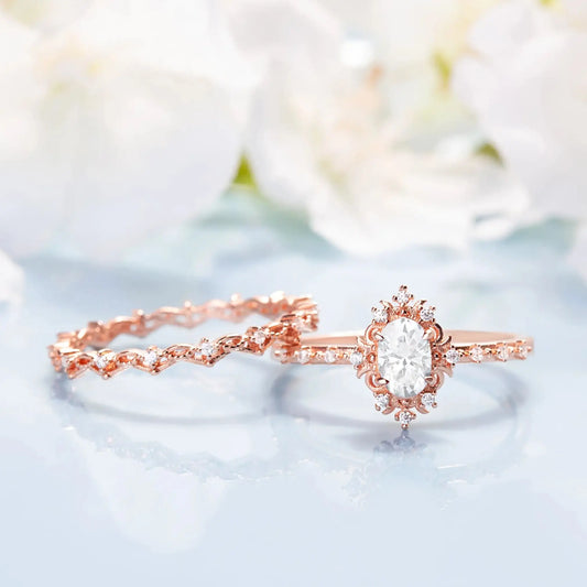 Vintage Moissanite ring set