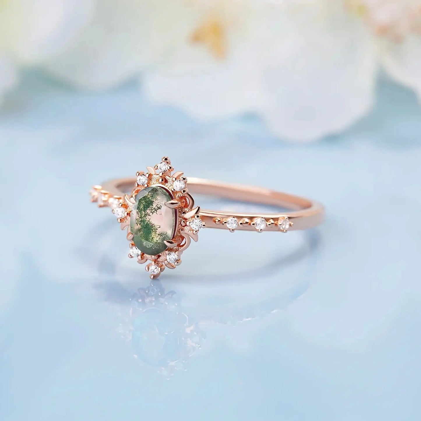 Vintage Moss Agate ring