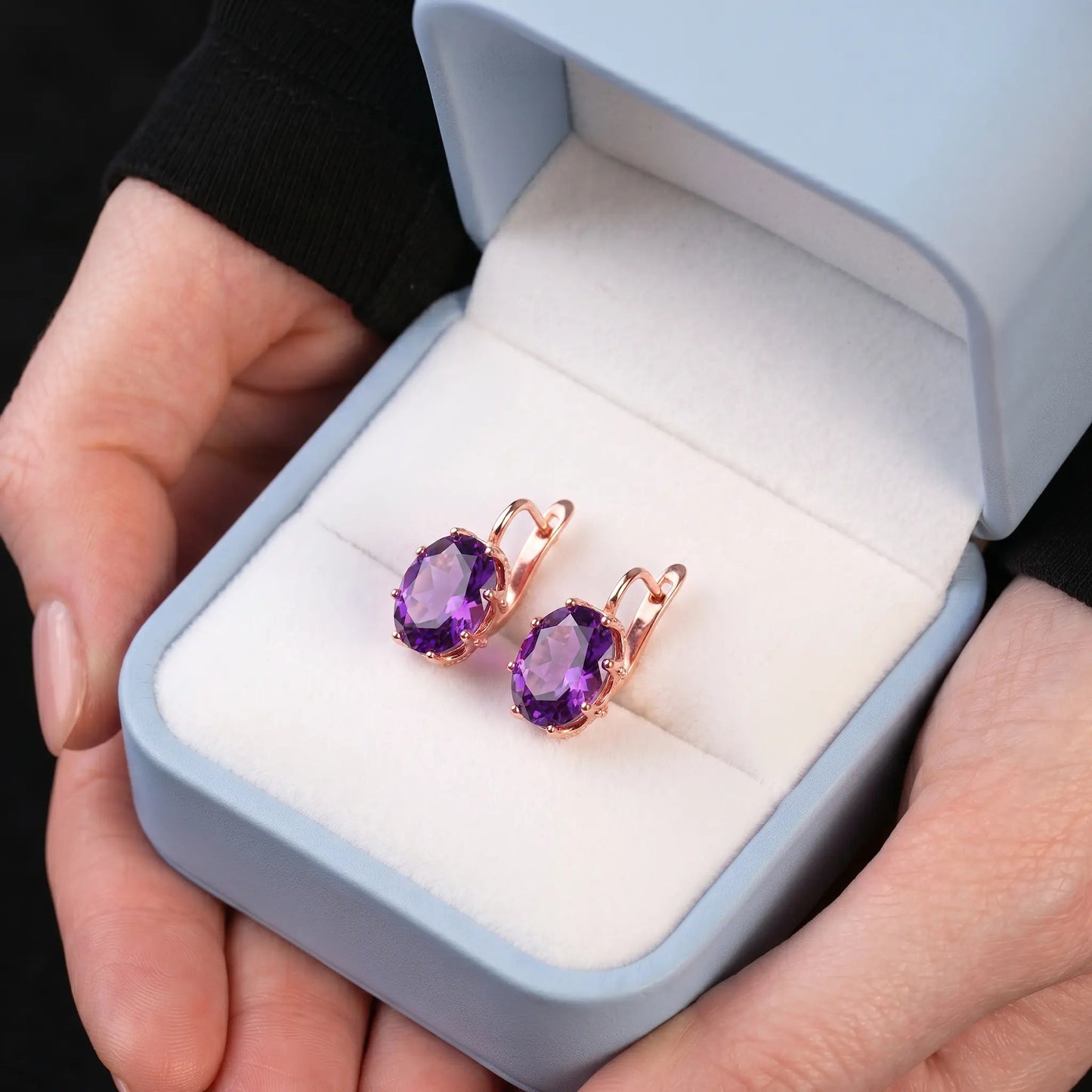 Vintage Amethyst Earrings   Earrings Starry Cradles