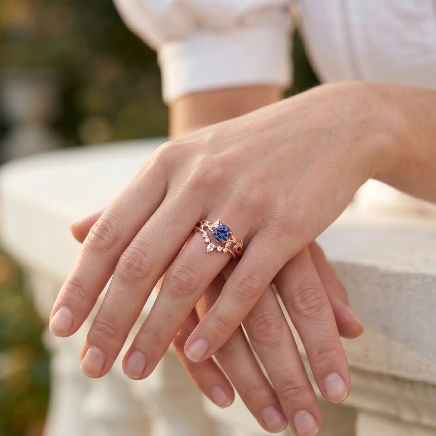 WISTERIA SET — Alexandrite & Topaz   Rings Starry Cradles