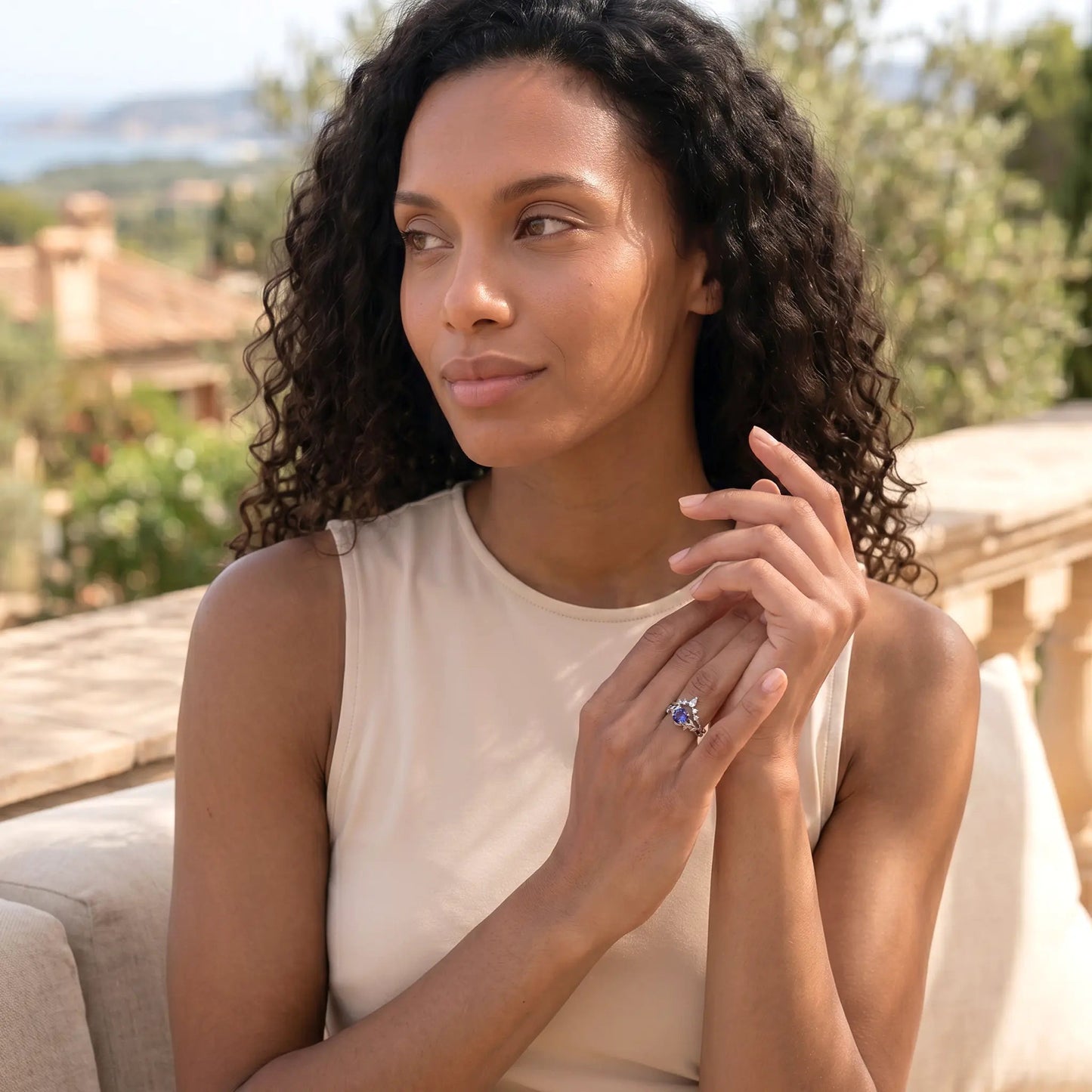 WISTERIA SET — Alexandrite & Topaz   Rings Starry Cradles