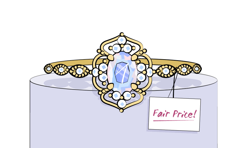 Ring with fair price label