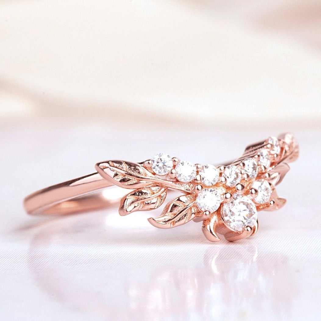 Ring with Moissanite twig