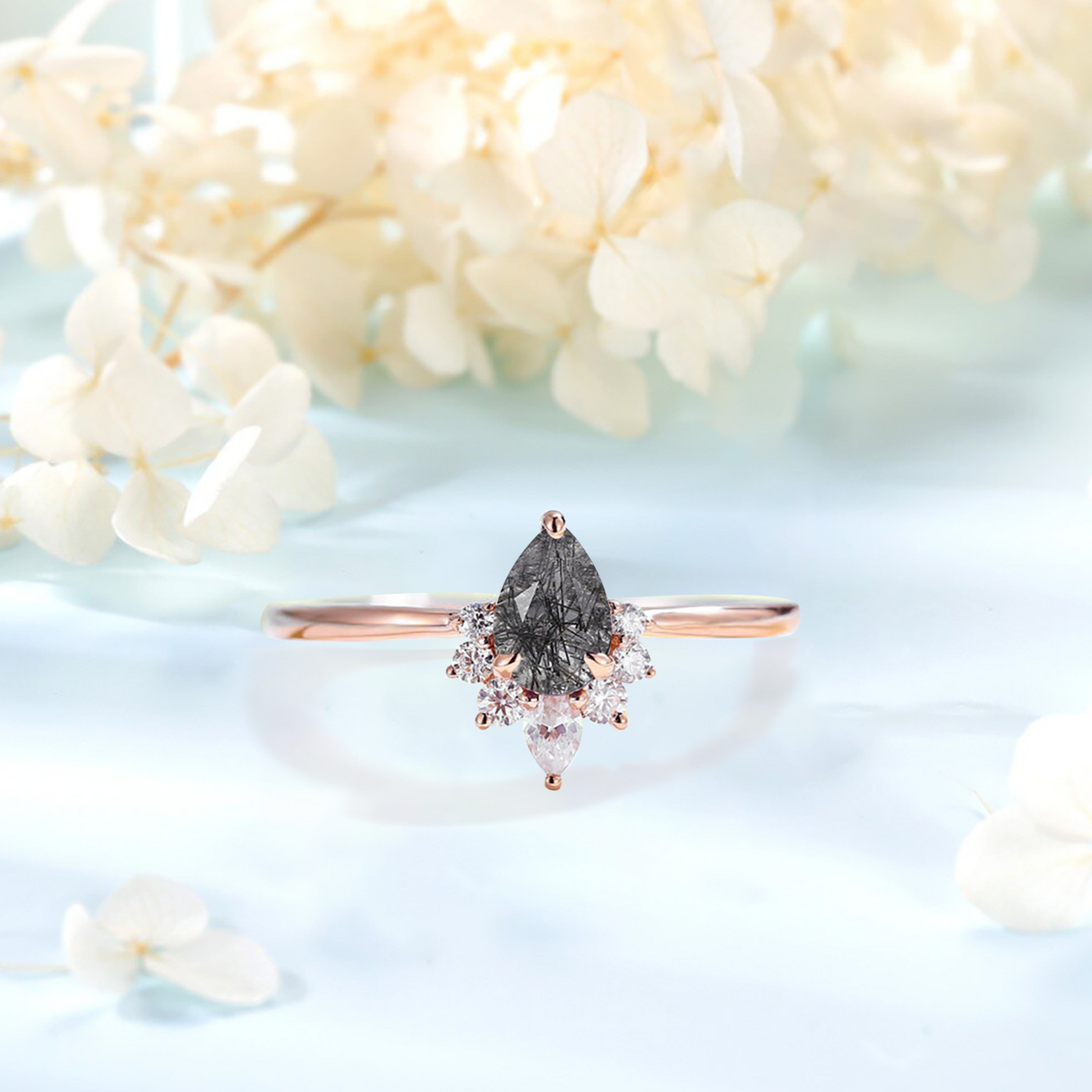 Rutilated sales quartz ring